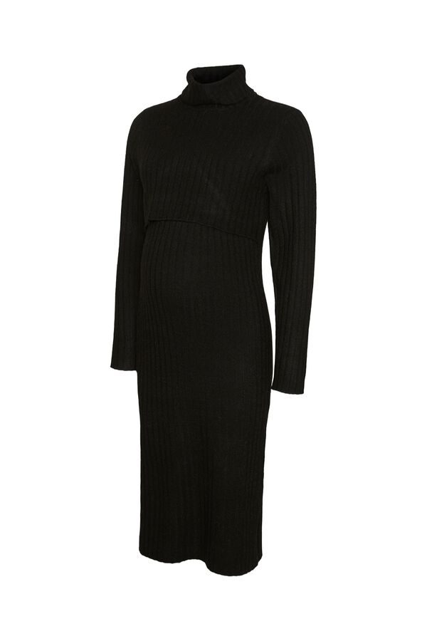 Mamalicious Double function knit dress black