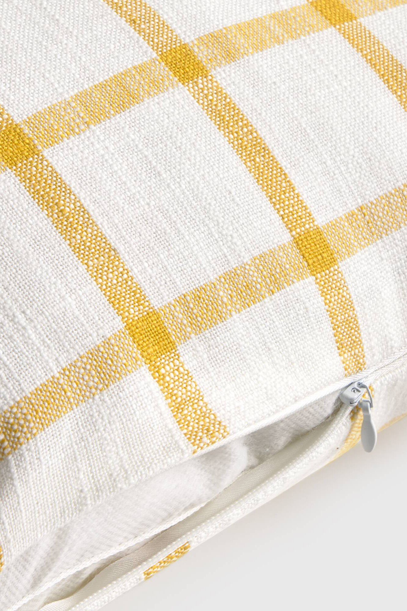 Textura Capa de almofada em algod&atilde;o aos quadrados