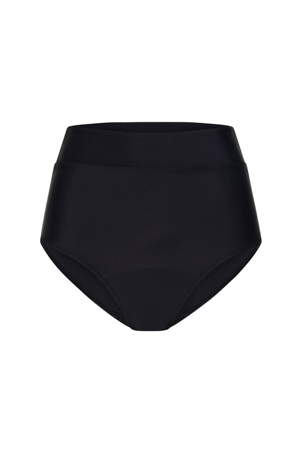 Womensecret Black recycled nylon seamless boyleg bikini bottoms - light to moderate absorbency noir