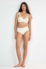 Gisela Plumetis high-waisted panty brown