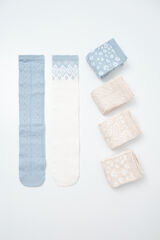 Women'secret Animal print long socks 6-pack blue