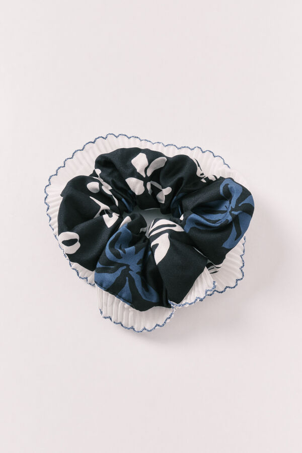 Women'secret Haargummi mit Blumenmuster Blau