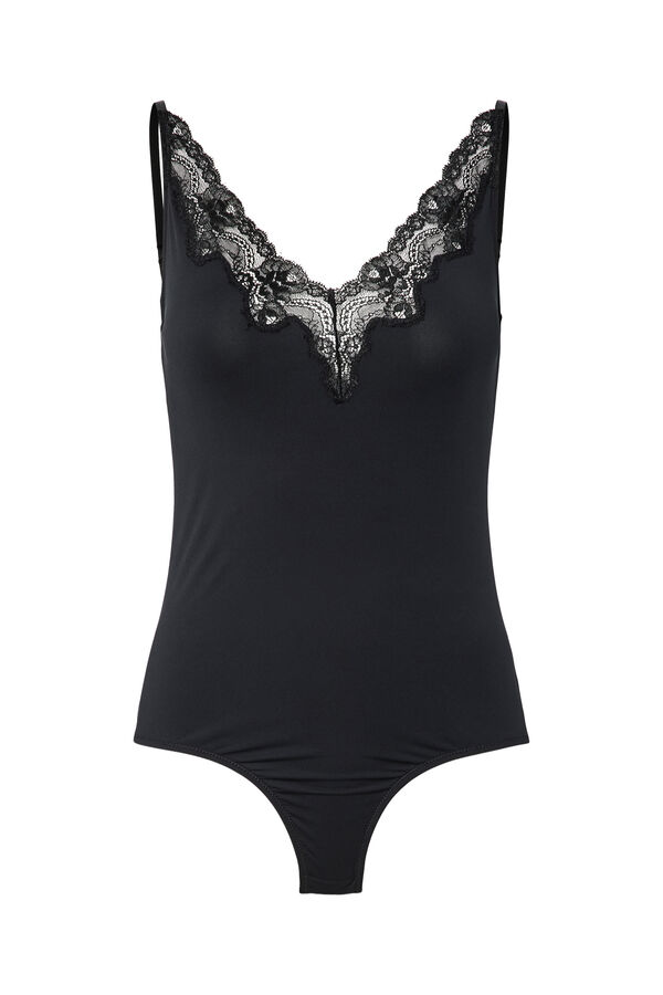 Pieces Lace strap body black