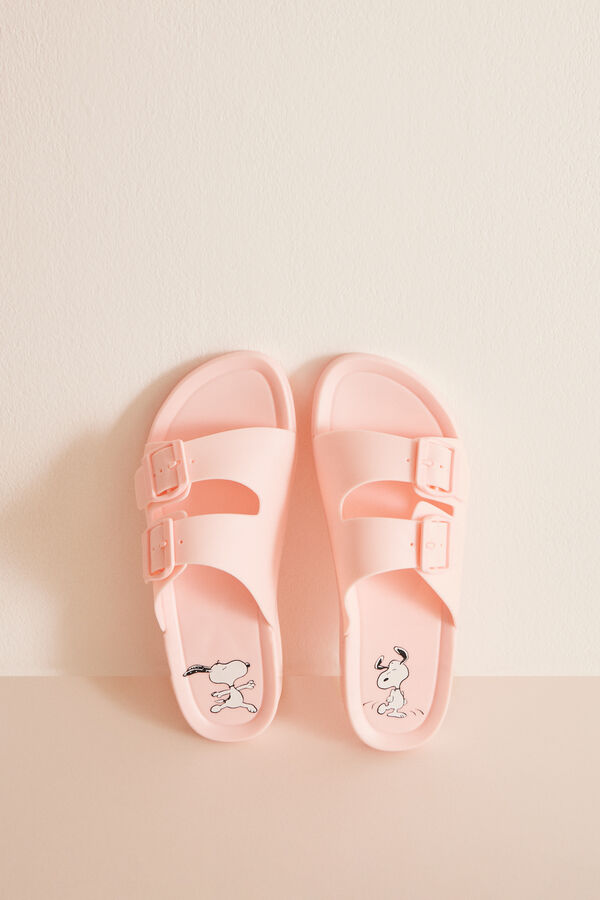 Womensecret Pink Snoopy injected sandals Roze
