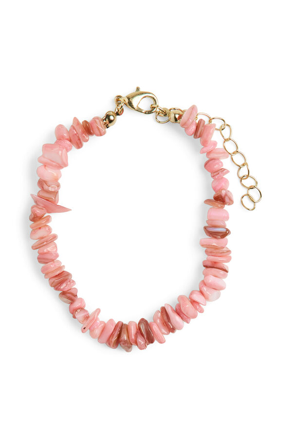 Pieces Pulseira de pedra rosa