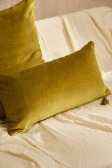 Calma House Funda de cojín rectangular de terciopelo verde Velour verde