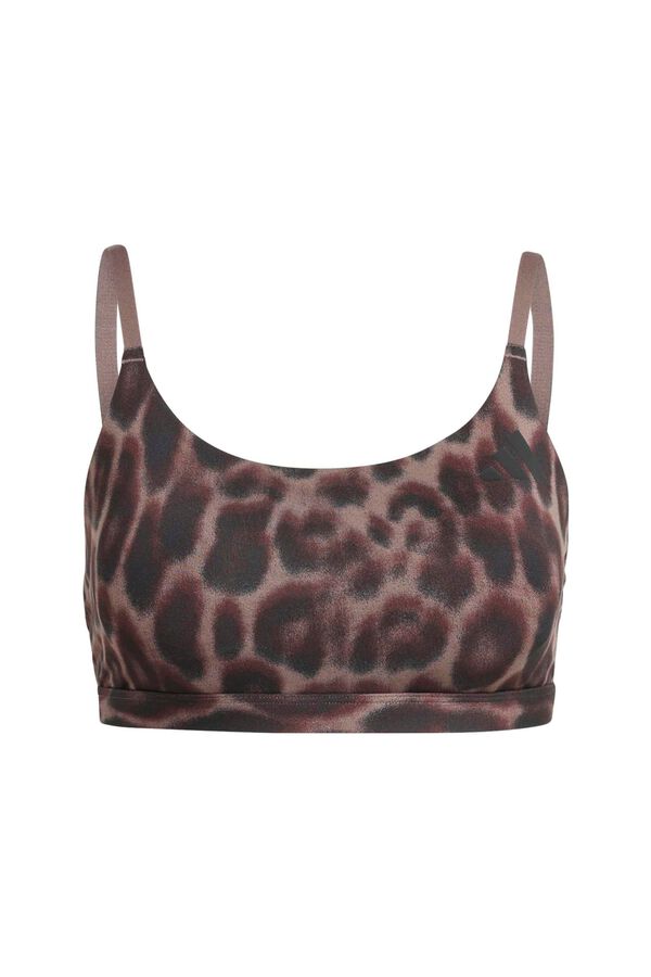 Adidas Sujetador deportivo animal print Essentials marr&oacute;n