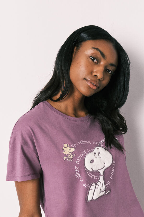 Women'secret Lila Snoopy-Hausschuhe Rosa