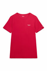 Pepe Jeans Camiseta logo estampado fit slim naranja