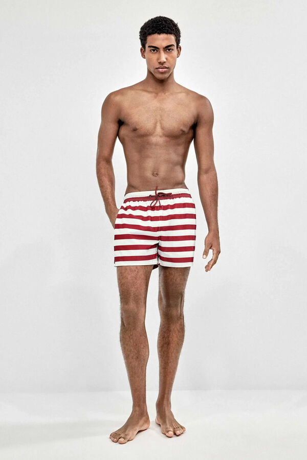 Gisela Navy print men's swimwear printed