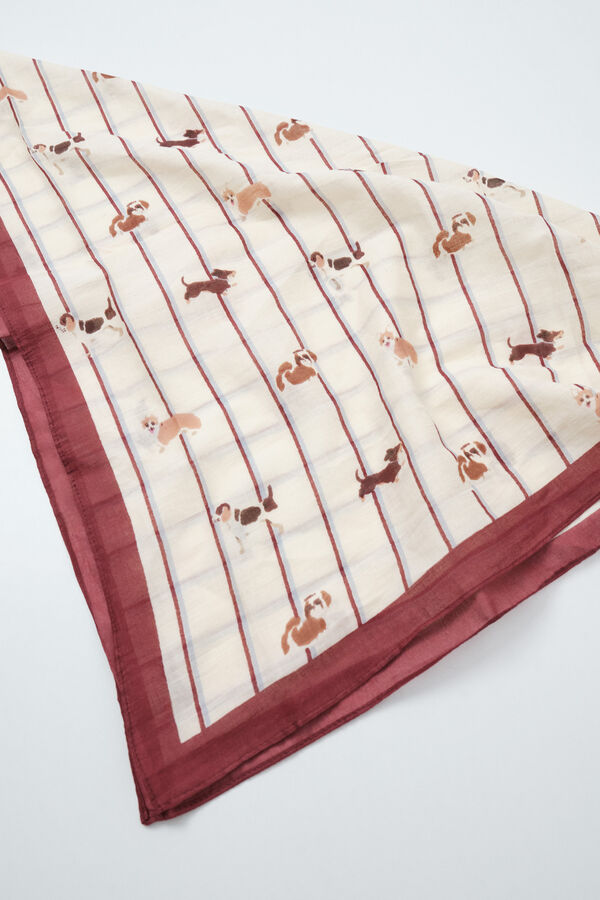 Women'secret Len&ccedil;o bandana para c&atilde;es branco