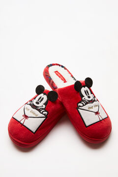 Womensecret Zapatillas destalonadas velour Mickey rojo rojo