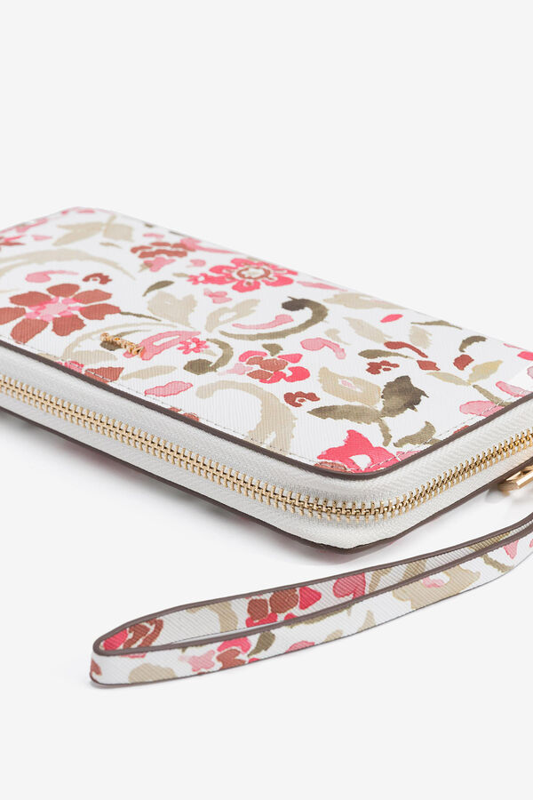 Vilanova Monedero Efecto Piel Floral rosa