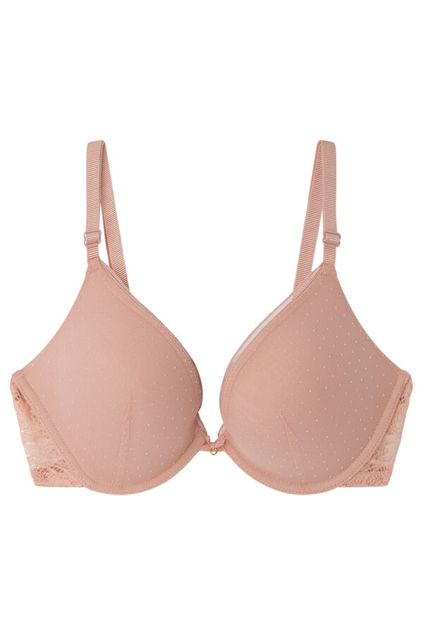 Womensecret GORGEOUS Pink lace tulle push-up bra pink