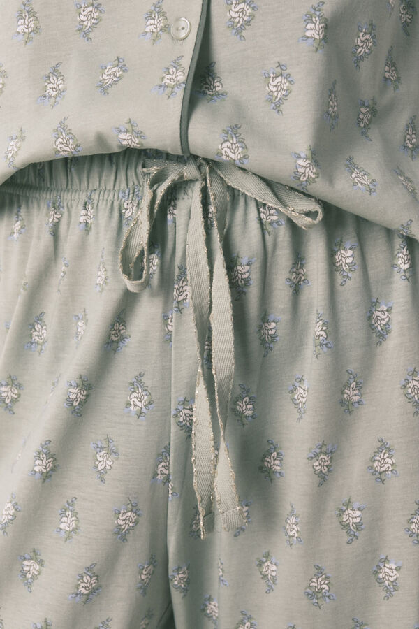 Women'secret Long cotton floral pyjamas printed