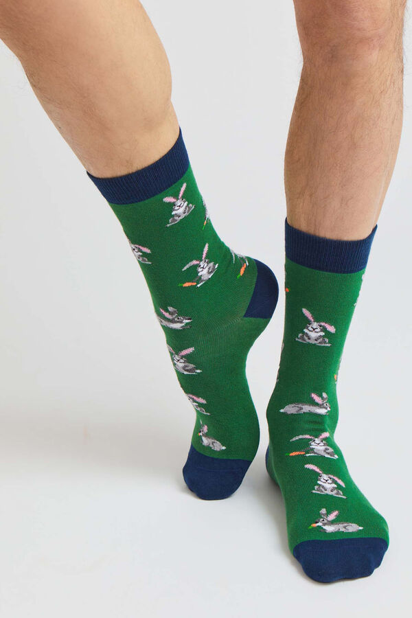 Besocks Besocks men's high socks in organic cotton Gr&uuml;n