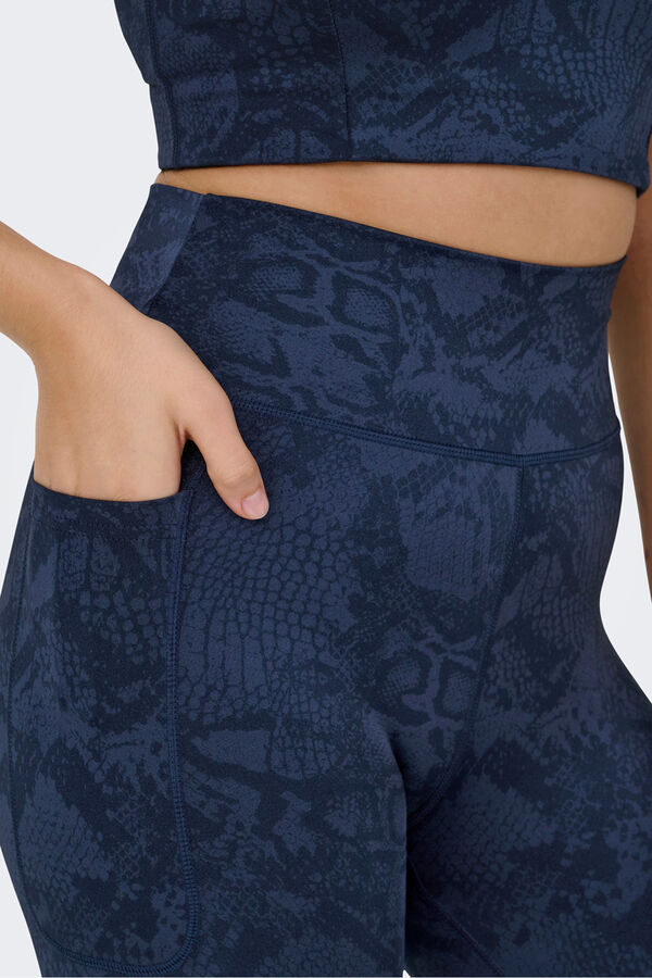 Only Play Legging de cintura alta azul