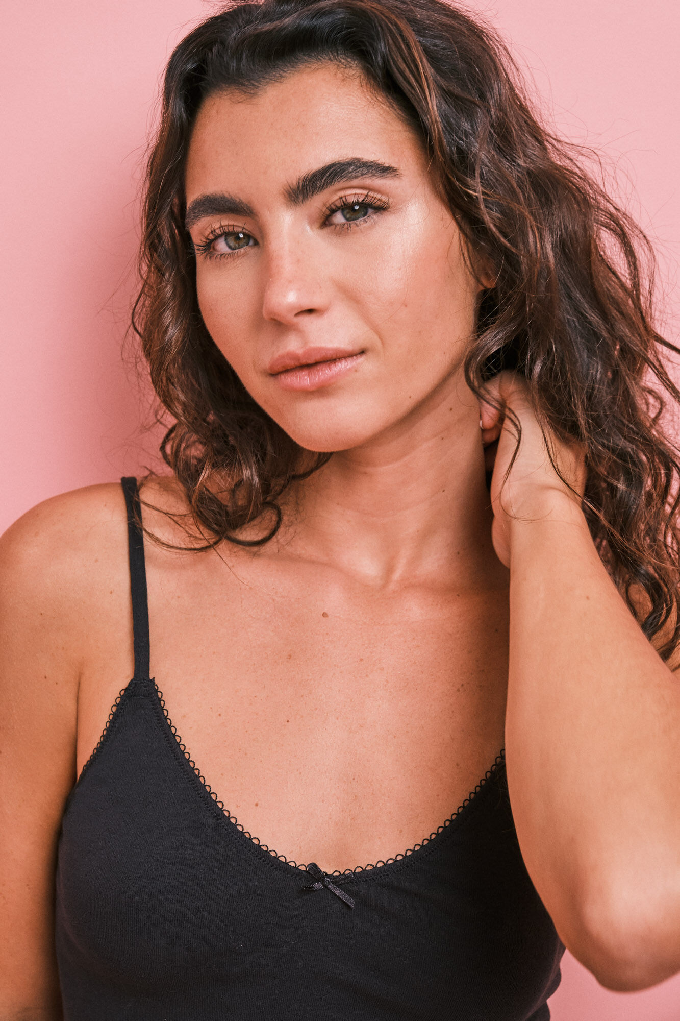 HI&BYE Black T-shirt and Brazilian panty pack