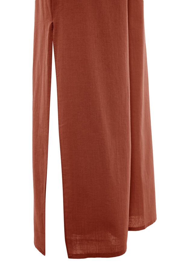 Trendyol Pantalones cintura alta aberturas naranja