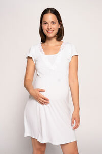 Ohma! Camis&oacute;n de lactancia con manga corta y lunares