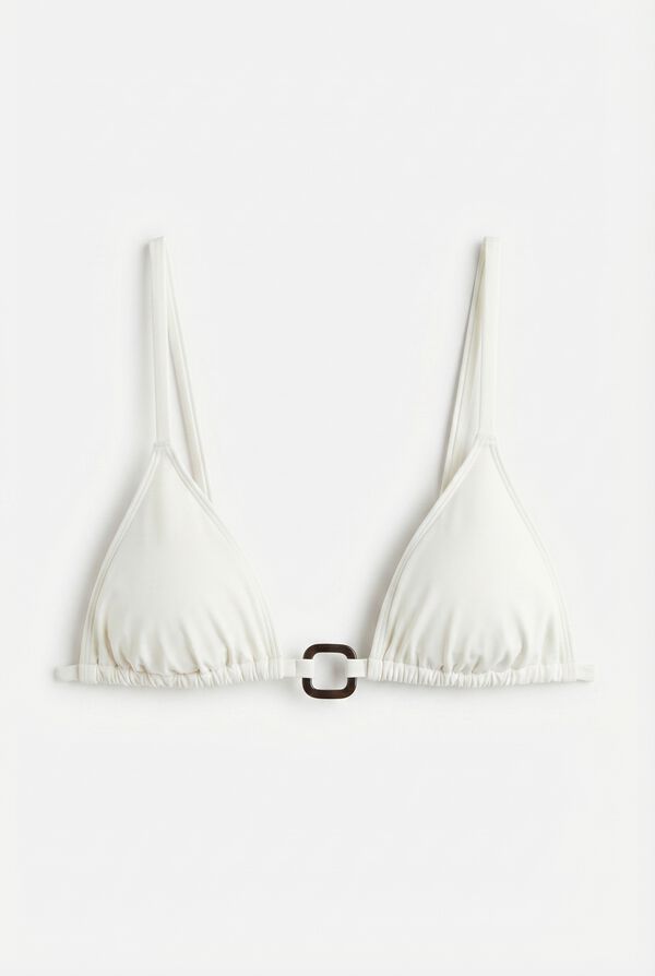 Women'secret Top biqu&iacute;ni triangular cortina branco bege