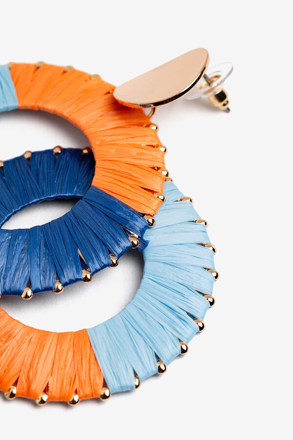 Vilanova Pendiente Contraste Color Efecto Paja naranja