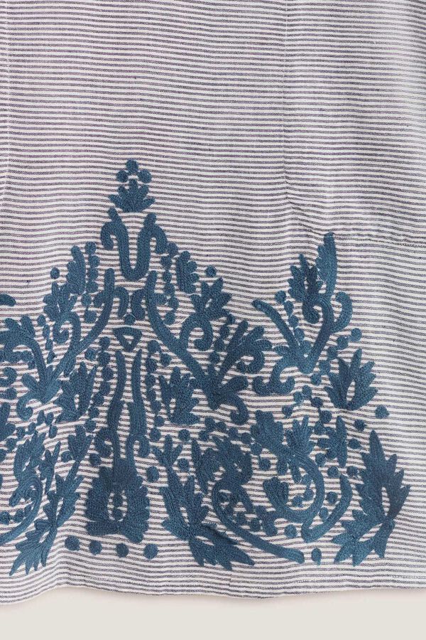 Womensecret Pinstripe cotton tunic bleu