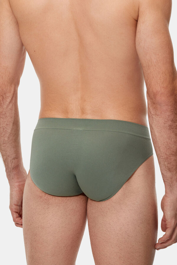 DIM Pack of 2 men's seamless microfibre briefs beige