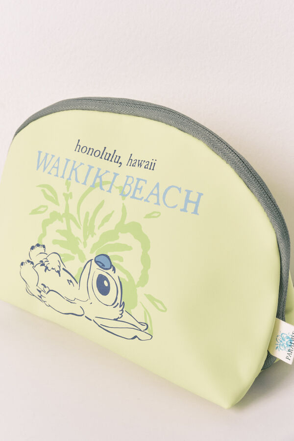 Women'secret Trousse de toilette moyenne caoutchout&eacute;e Stitch vert