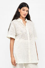 Gisela Camisola 100% algod&oacute;n brocado beige