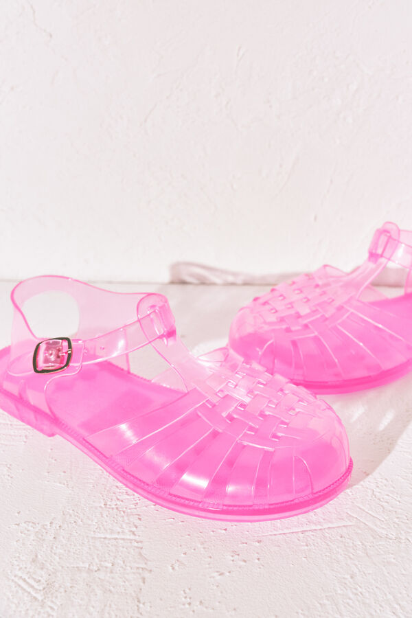 Women'secret Pink jelly fisherman sandals pink