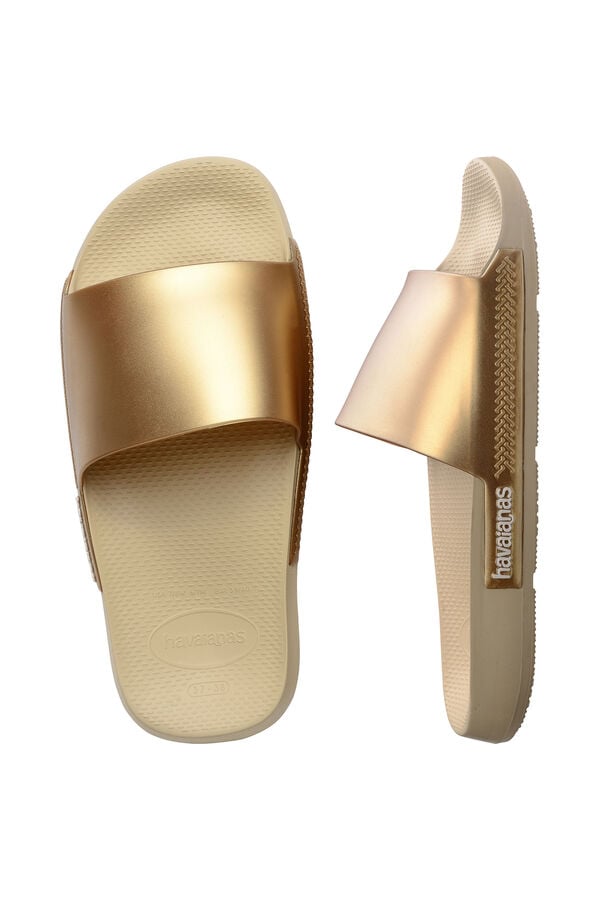 Womensecret Havaianas Slide Classic Metallic sandals Žuta