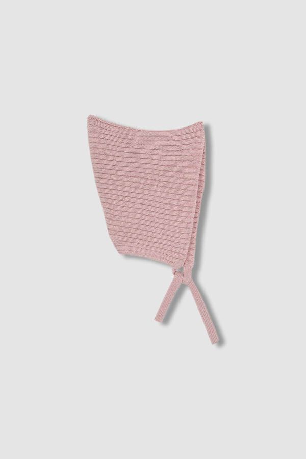 Womensecret Pink ribbed bonnet pink