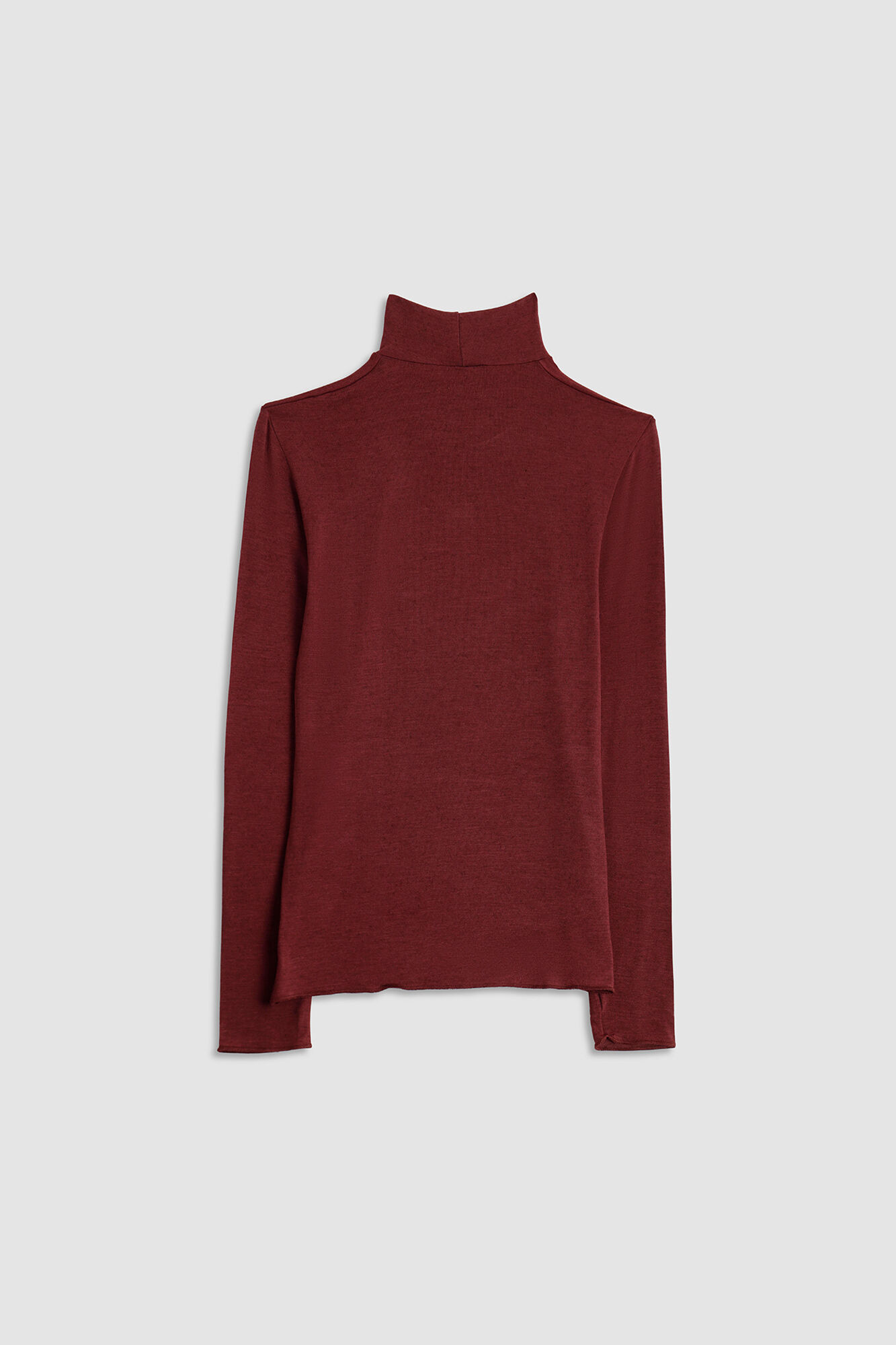 Cotonella Camiseta de cachemira burdeos de manga larga con cuello alto&nbsp;&nbsp;