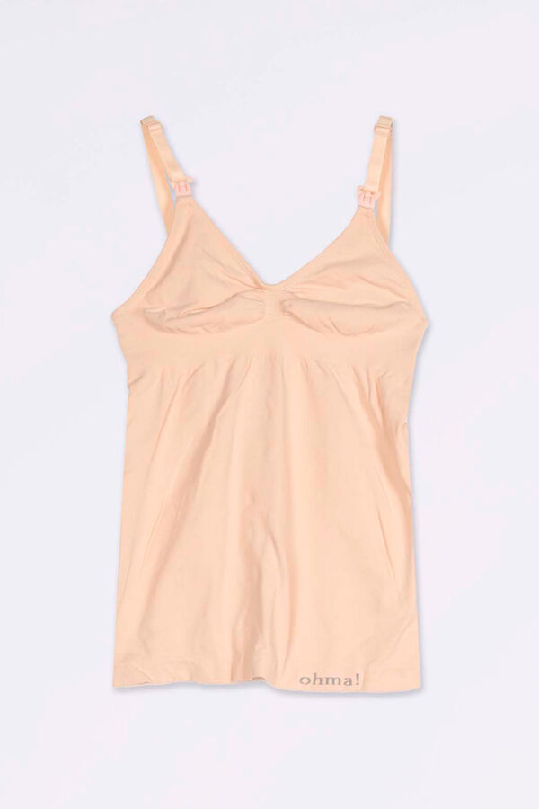Ohma! Seamless breastfeeding top beige