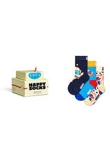 Happy Socks Pack de 3 calcetines unisex Kids Astronaut Gift Set estampado