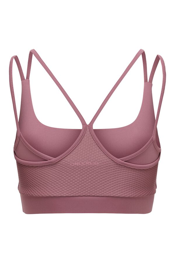 Only Play Sujetador deportivo detalle Mesh fucsia