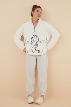 Womensecret White fleece Garfield pyjamas beige