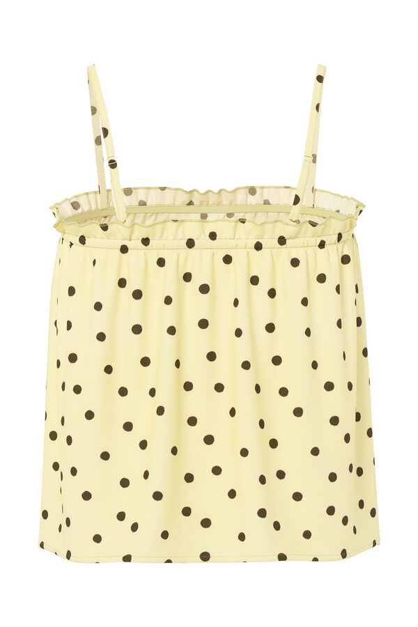 Pieces Polka-dot strap top printed