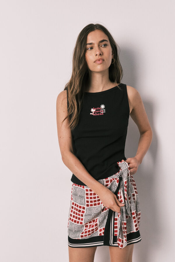 Women'secret Top and skort set black