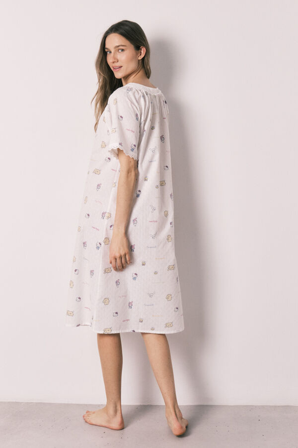 Women'secret Cotton bows nightgown Hello Kitty beige