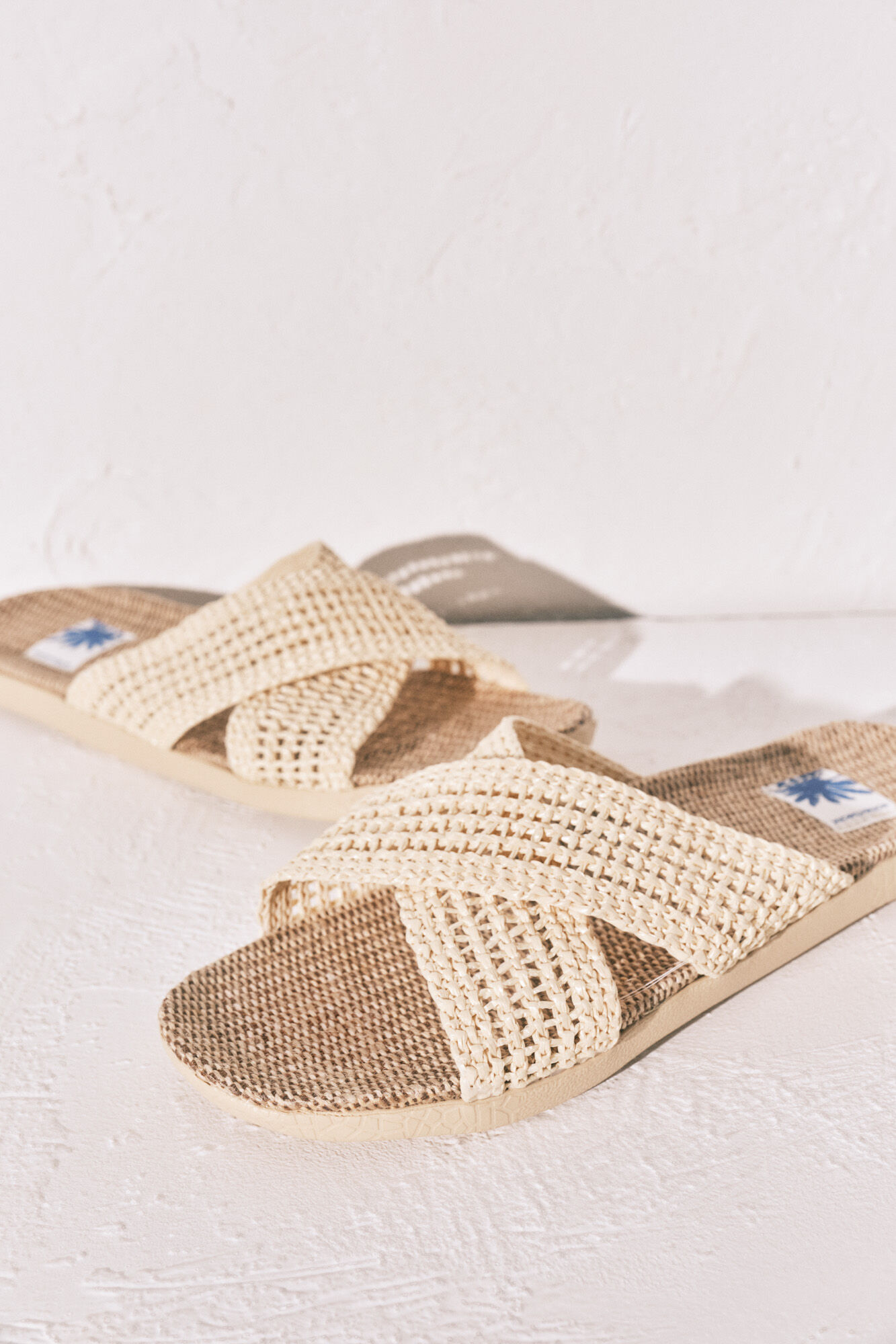 Women'secret Rafia effect strappy sandal