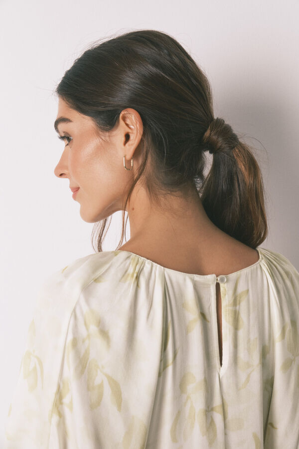 Women'secret Long printed nightgown with wide sleeves printed