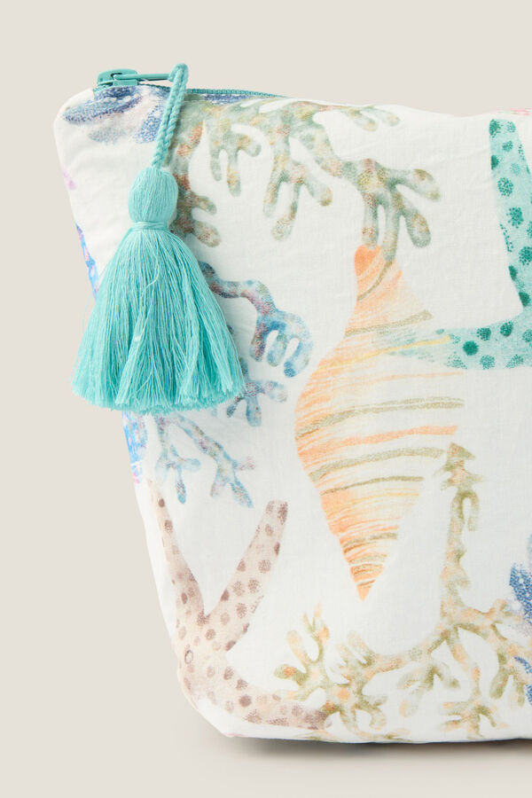 Textura Neceser algod&oacute;n print marino estampado