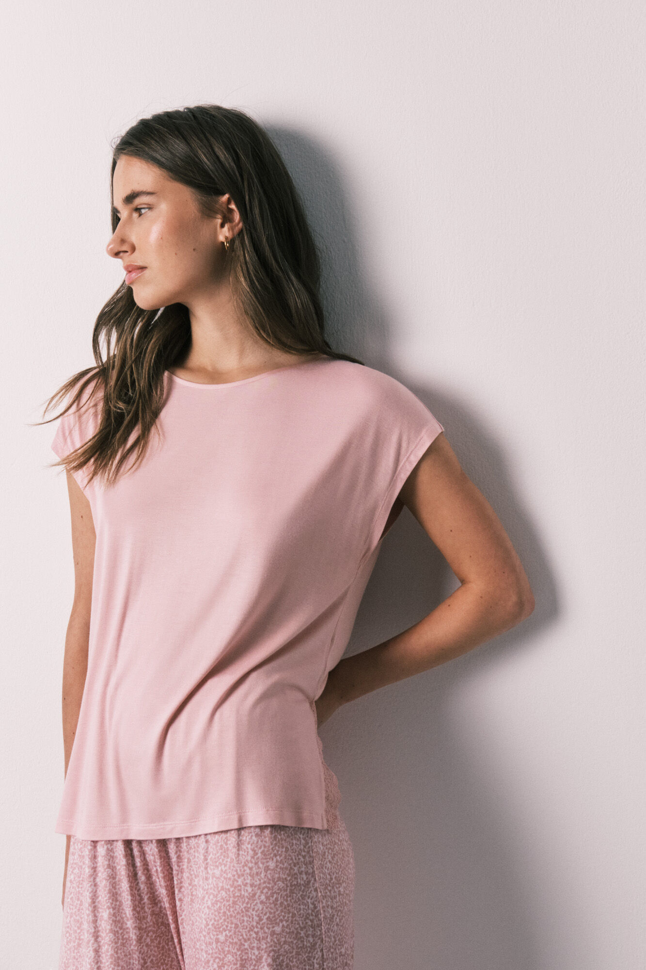 Women'secret Roze viskozna kapri pidžama sa životinjskim printom