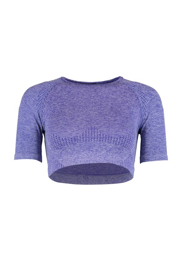 Trendyol Camiseta top deportiva jaspeada morado/lila