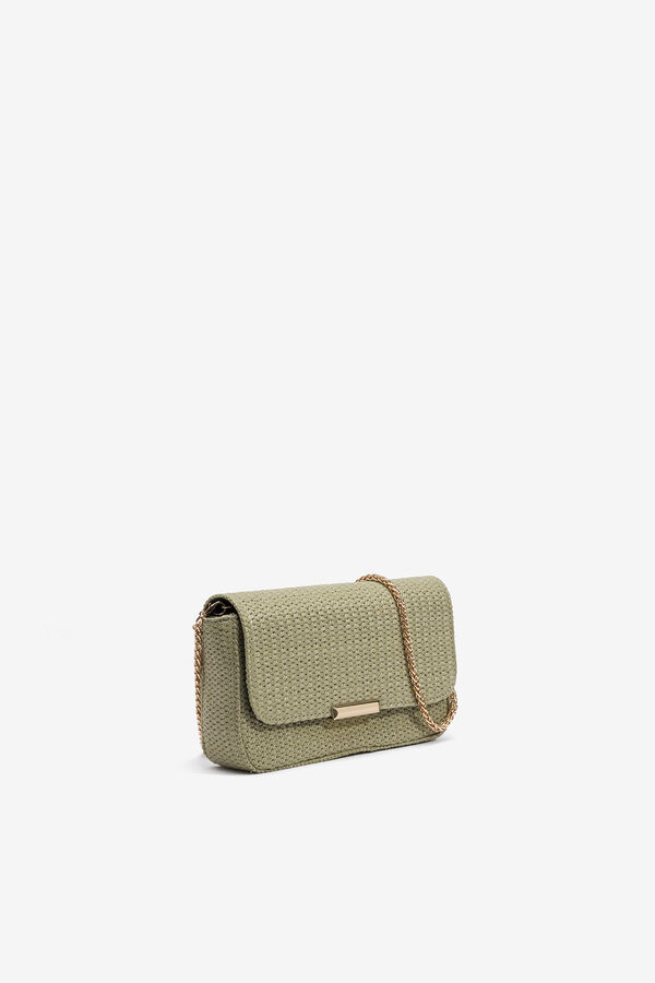 Womensecret Straw-look evening bag green