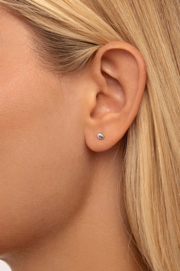 Singularu Pebble Silver Loose Earring grey