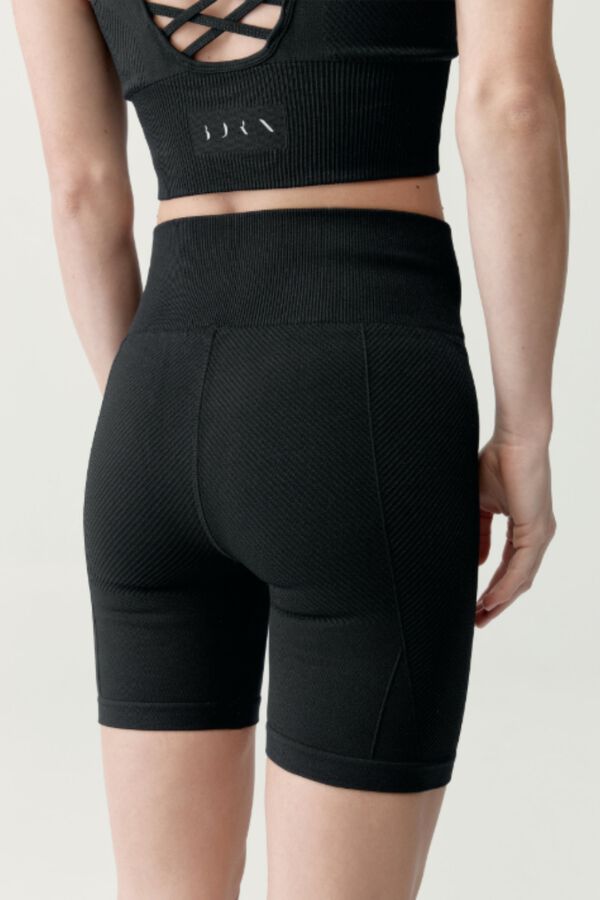 Born Living Yoga Schwarze Sport-Shorts India Schwarz
