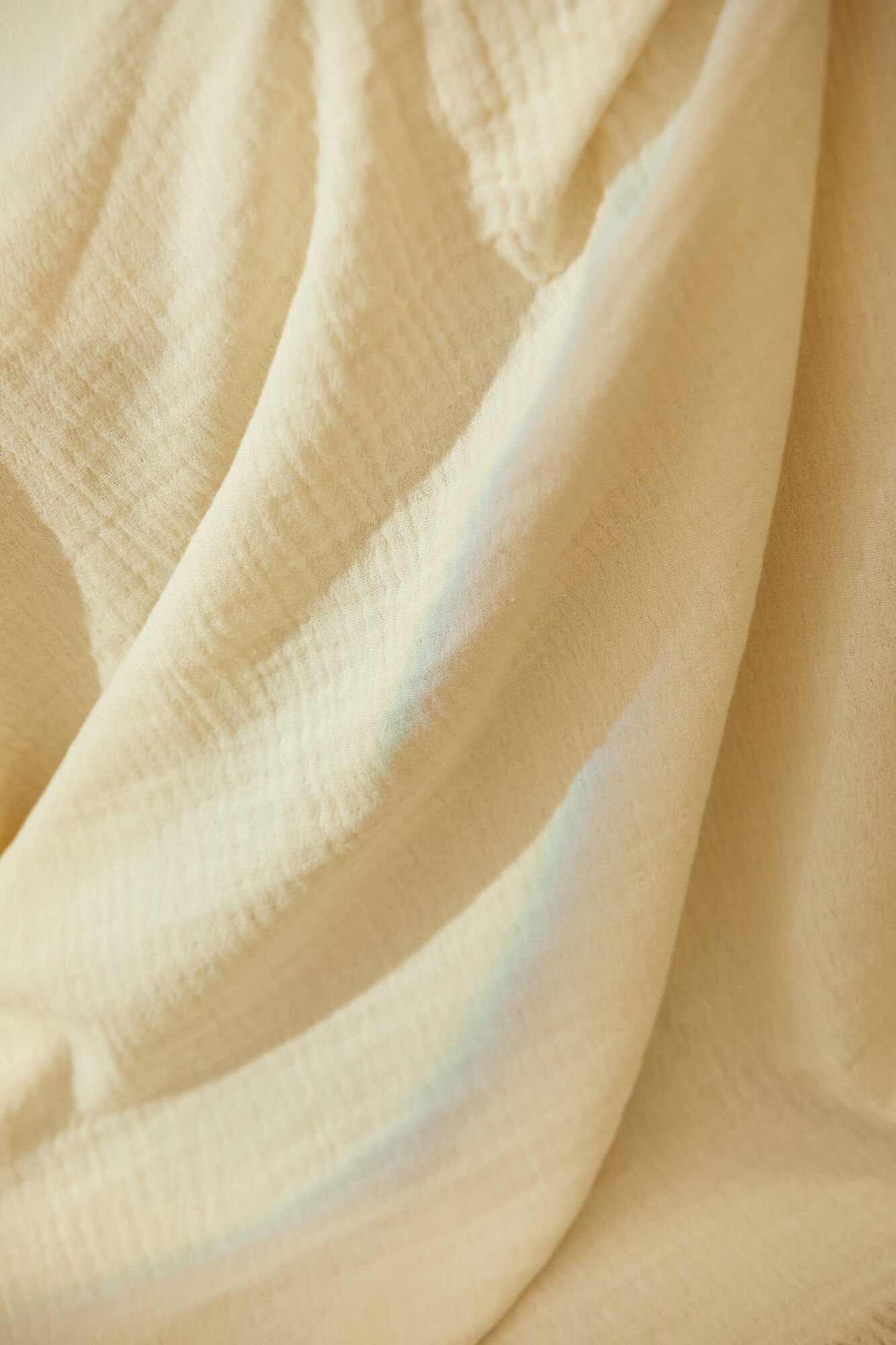 Calma House Lagensteppdecke aus roher Musselin-Baumwolle